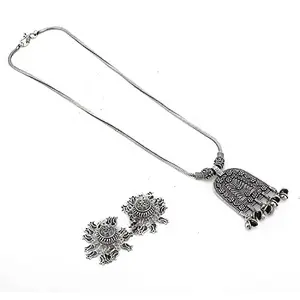 Designer Silver Pendant Chain Oxidized for Women