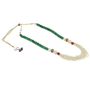 Designer Handmade Tulsi Mala Green Beads Necklace for Women