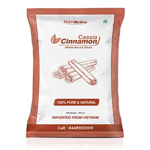Cinnamon Whole Round Sticks (Dalchini Sticks) - 100 gm