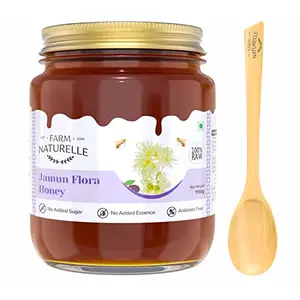 Virgin 100% Pure Raw Natural Unprocessed Jamun Flower Forest Honey-1 KG Glass Bottle