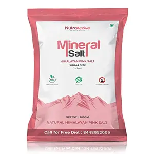 MineraSaltl Himalayan Pink Rock Salt Sugar Size Grain (1-2 mm) -200 g