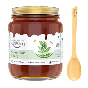 Raw Natural Ayurved Recommended Unprocessed Neem Forest Flower Honey with Huge Medicinal Value 1 KG -Glass Bottle