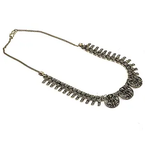 High Finished Temple Jewellery Oxidized Golden Necklace for Women