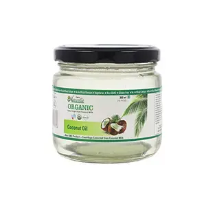 Farm Naturelle -100 % Pure Organic Extra-Virgin Cold Pressed Coconut oil | 300ml In Glass Battle