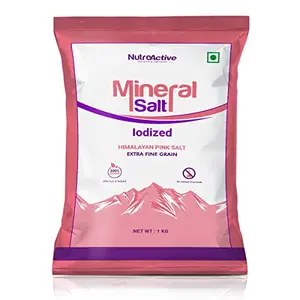 MineralSalt Iodized Himalayan Pink Rock Salt Extra Fine Grain 1kg