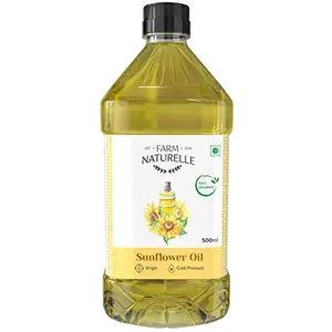Organic Sunflower Oil (Sun Flower)-Finest Certified Organic Cooking Oil-415ML Virgin Cold Pressed (Kachi Ghani)