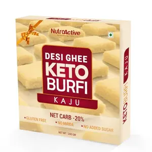 Desi Ghee Keto Kaju Barfi Sugar Fee Low Carb Sweets - 200g