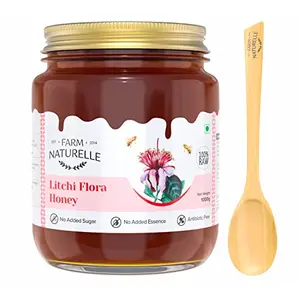Virgin 100% Pure Raw Natural Unprocessed Litchi Flower Forest Honey-850 GMS Glass Bottle