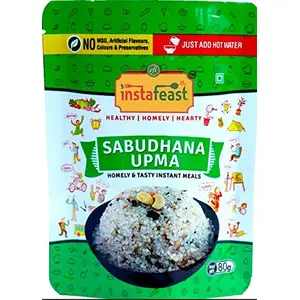 Ready to Eat Sabudana Upma Saver Pack| Instant Meal Ready to Cook | No preservatives no Artificial Colors 480g (Pack of 6) (Jain Vegan)