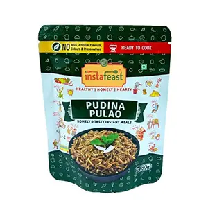 Ready to Eat Pudina Pulao| Instant Meal | No preservatives no Artificial Colours 240 g (Pack of 3)