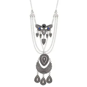 Afghani Boho Tribal Silver Oxidised Necklace for Women