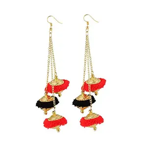 Fashion Lightweight Red and Black Fashion Earrings for Women