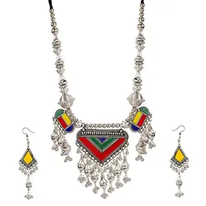 Designer German Silver Oxidized Necklace Set for Women