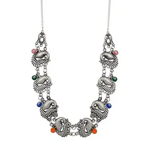 Turkish Style Oxidised German Silver Necklace Pendant for Women