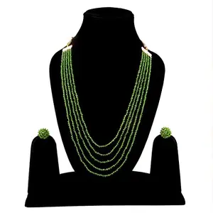 Elegant Five Layer Crystal Beads Necklace for Women