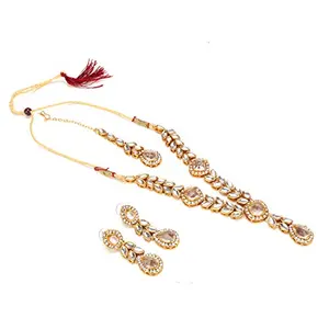 Elegant Gold Plated Traditional Kundans Jewellery Set for Women