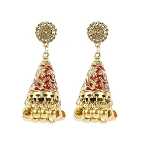 Indian Traditional Golden Stylish Jhumki Earrings for Women and Girls