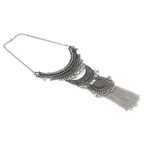 Oxodised Silver Strand Necklace for Women