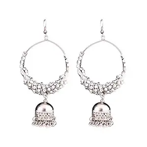 Fashion Stylish Oxidised Silver Earrings for Women and Girls