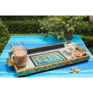 Serving Tray with Gold Leafing