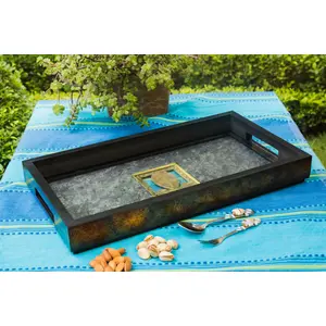 Serving Tray with Stone Veneer