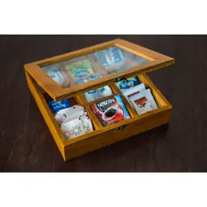 Tea Box With Nine Compartments