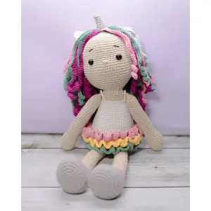 Marama Crochet Kaya Soft Toy for Kids | Pink & White