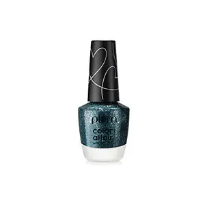Plum Color Affair Nail Polish All That Glitters Collection | 3D Finish With Pearls & Glitters | 7-Free Formula | 100% Vegan & Cruelty Free | Minty Stars - 166