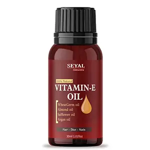 Seyal Vitamin E Oil for Face Nails & Hair 100% Natural Plant-Based Therapeutic Grade Organic Hexane-Free 30ml