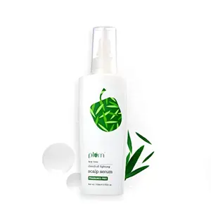 Plum Tea Tree Dandruff Scalp Serum | Anti-Dandruff for Scalp | Leave-on Serum | s Itchiness & Soothes Scalp | 100% Vegan Silicone-Free Sulphate-Free Transparent