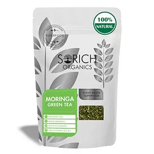 Sorich Organics Moringa Green Tea 100gm | Moringa Tea for Management | Moringa Green Tea Loose Leaves | s | Rich in Anti| er