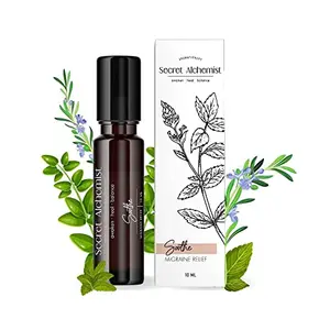 Secret Alchemist Soothe Migraine Roll on | s Head Ache Migrane | Contains Pure Lavender Essential Oil & Rosemary Oil | Headache Oil | Pack of 1-10ml