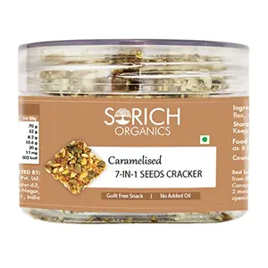 Sorich Organics Caramelized 7-in-1 Seeds Cracker 100gm | Mixed Seeds | Mix Seeds for Eating | Roasted Seeds | Super Seeds Mix | High Protein Diet Snacks