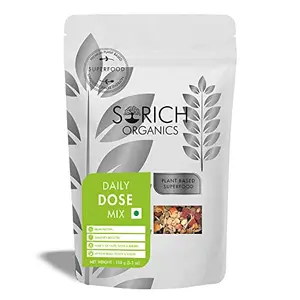 Sorich Organics Daily Dose Mix 150gm | Mixed Nuts Seeds and | Healthy Snacks | Trail Mix | High in Protein Fibre & Anti| | Rich in Vitamin K & C
