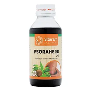 Sitaram Ayurveda Psora Ayurvedic Herb Oil 100ml (Pack of 2) | Get from Dry | Itchy and Scaly Skin