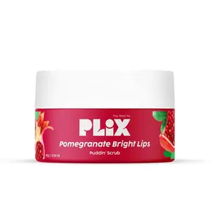 PLIX - THE PLANT FIX Pomegranate Lip Exfoliating Scrub For Dark Dry & Chapped Lips | Cocoa Butter & Vitamin E | 100% Vegan | 15 gms