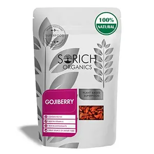 Sorich Organics Goji 300 Gm - Unsulphured Unsweetened and Naturally Fruit - 300 Gm