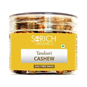 Sorich Organics Tandoori Cashew 150gm | Healthy Snacks | High in Vitamins Fibre | | Promotes Good Sleep | s Bone Health | Vegan | Free