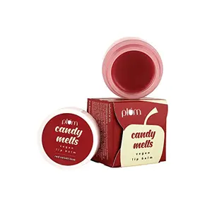 Plum Candy Melts Vegan Lip Balm | Red Velvet Love | Tinted Fruity lip balm | 100% Vegan Cruelty Free | 12g