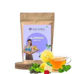 Naturrel Slimming Green Tea - Helps in Management - Tea - Herbal Tea Infused with Organic Herbs - Rich in Anti- Enhance the Metabolic Rate - Helps in Fat Burn - 100 grams