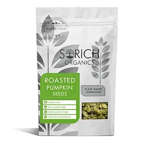 Sorich Organics Roasted Pumpkin Seeds 200g | Roasted Pumpkin Seeds for Eating | Pumpkin Seeds Roasted 200gm | Healthy Diet Snacks | | Fiber Rich Superfood |