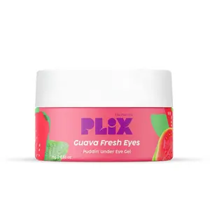 PLIX - THE PLANT FIX Guava Under-Eye Gel For Reducing Dark Circles & Puffy Eyes (15 gms) with 3% Niacinamide Vitamin E & Caffeine | 100% Vegan