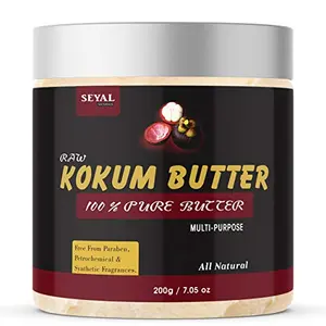 Seyal Raw Kokum Butter Unrefined Organic for Skin and Body (200g)