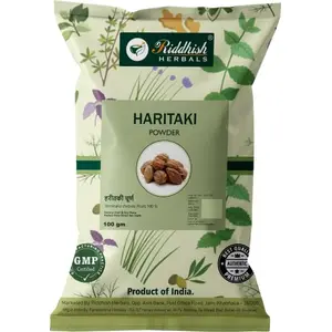 Riddhish HERBALS Organic Haritaki (Harde) Powder - Terminalia chebula An Ayurvedic Herb for & rejuvenation for Vata - Pack of 3 (each of 100g)