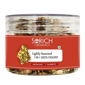 Sorich Organics Lightly Seasoned 7-in-1 Seeds Cracker 75gm | Mixed Seeds | Mix Seeds for Eating | Roasted Seeds | Super Seeds Mix | Healthy Snacks | High in AntiPotassium