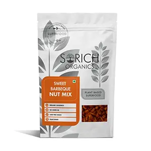 Sorich Organics Sweet Barbeque Nut mix 65gm - Mixture of Almonds Cashew nuts chio Peanut Spices and Condiments