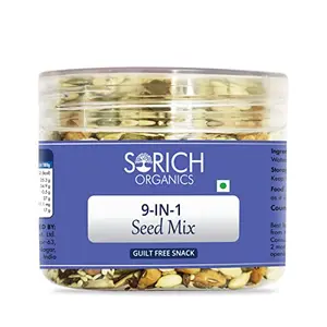 Sorich Organics 9 in one Seeds Mix 150g - Pumpkin Seeds Watermelon Seeds Soy Nuts Peanuts Flax Seeds Sunflower Seeds Almonds Cashews and Chia Seeds