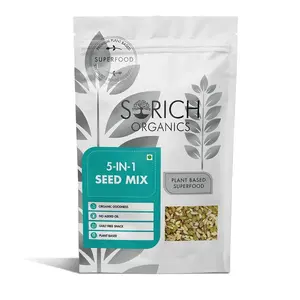 Sorich Organics 5 in 1 Seeds Mix 65gm | Mix Seeds for Eating | Mixed Seeds for Management | Mix Seeds for Hair Growth Skin | Healthy Snacks | Diet Food | s