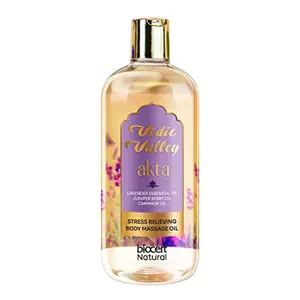 Vedic Valley Body Massage Oil 300 ml for Smooth Skin Improves Circulation s used in Aromatherapy Exotic SPA & Relives Body Certified Natural for Men & Women (Lavender)