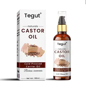 Tegut Castor Oil for Skin and Hair (Arandi Oil) | Premium Pressed | Pure Hair Oil (100 ml)